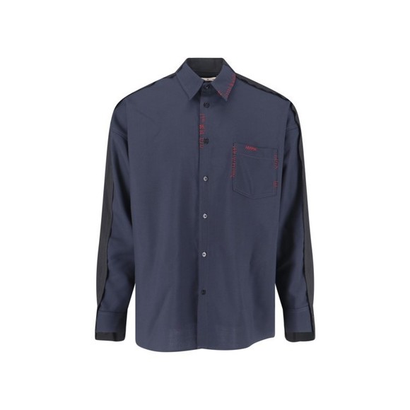Marni Two-Tone Shirt – Navy/Red/Black - NWT - Picture 1 of 5